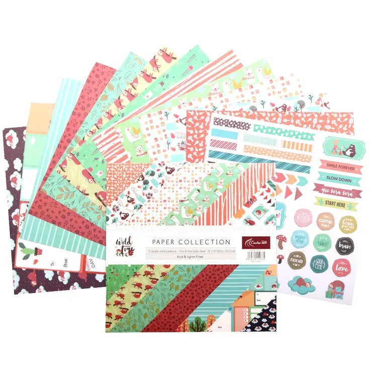 Cute Pastoral 12-Inch Scrapbook Album Paper Small Journal Keep Adore