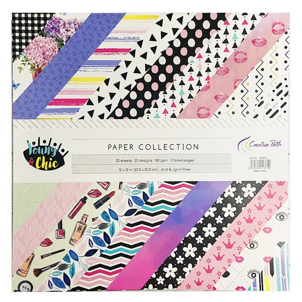 12-Inch Scrapbook Album Background Paper Keep Adore