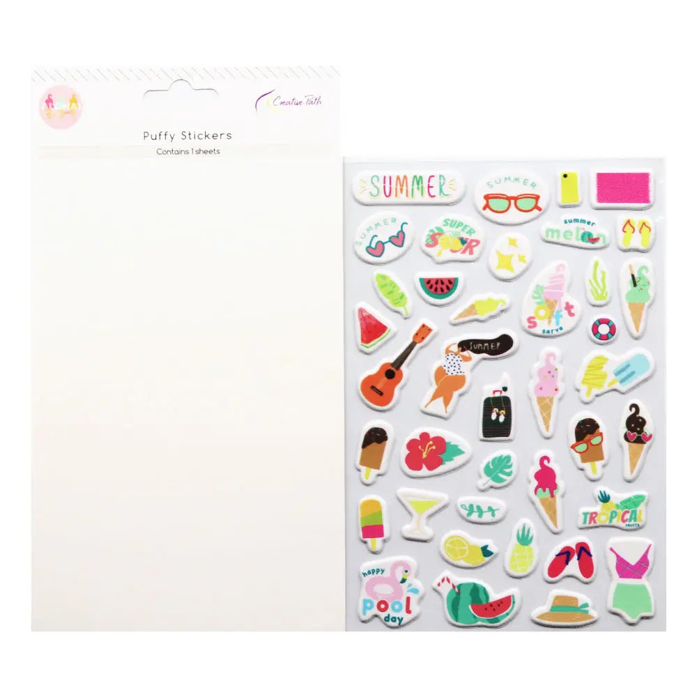Summer DIY Album Collage Bubble Letter Sticker Cardboard Stickers Keep Adore