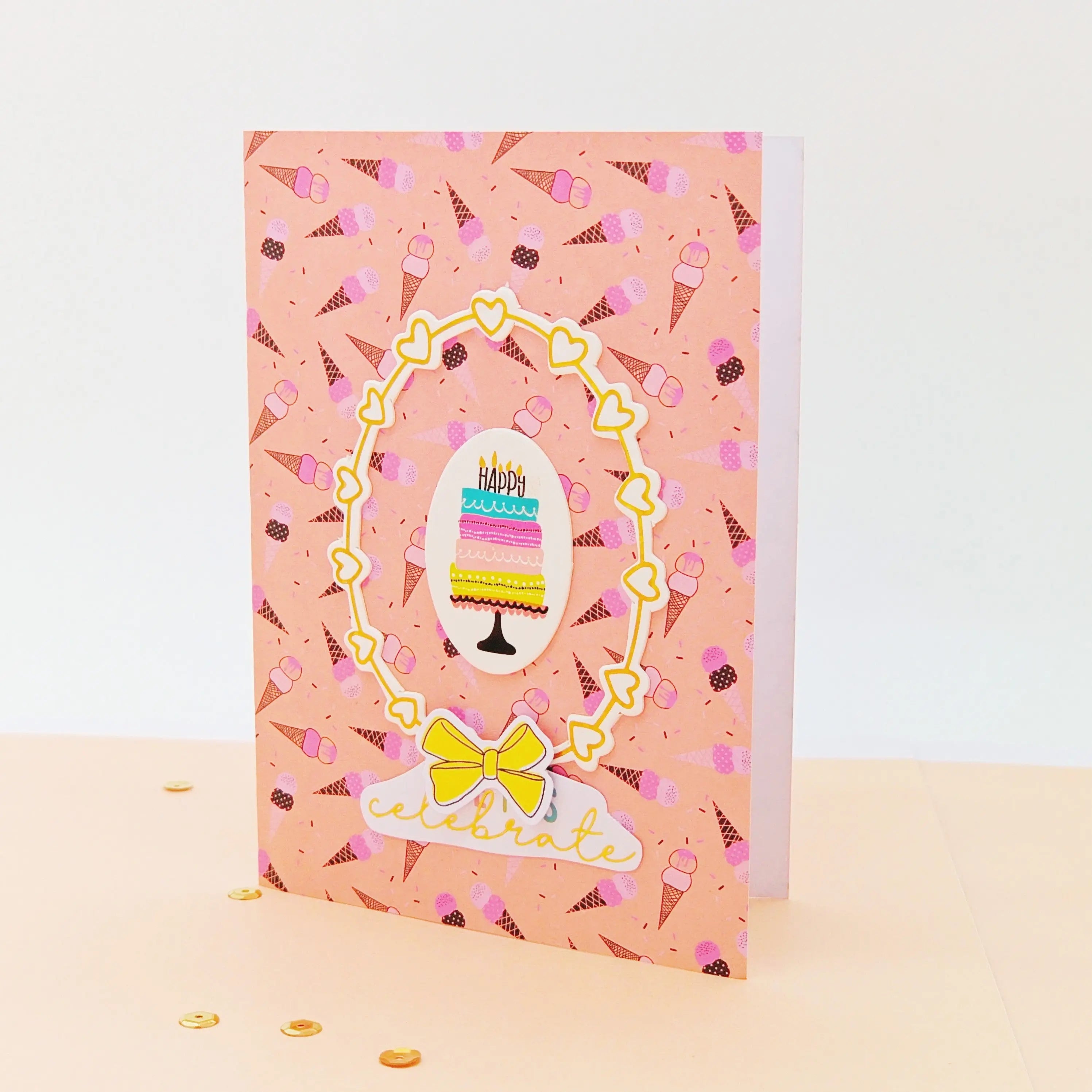 Holiday Gilding Hardboard Stickers Album Journal Stickers 2PCs Keep Adore