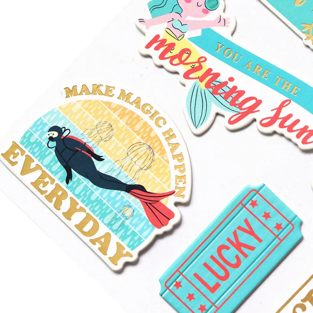 Holiday Gilding Hardboard Stickers Album Journal Stickers Keep Adore