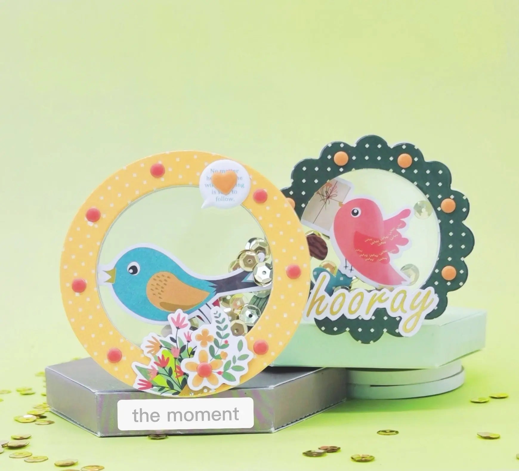 Nature Gilding Photo Frame Hardboard Stickers Growth Album Journal 12 Pieces Keep Adore