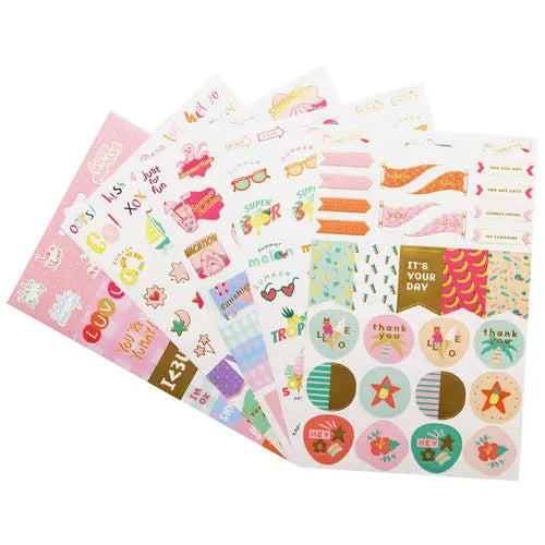 Summer DIY Album Collage Bubble Letter Sticker Cardboard Stickers Keep Adore