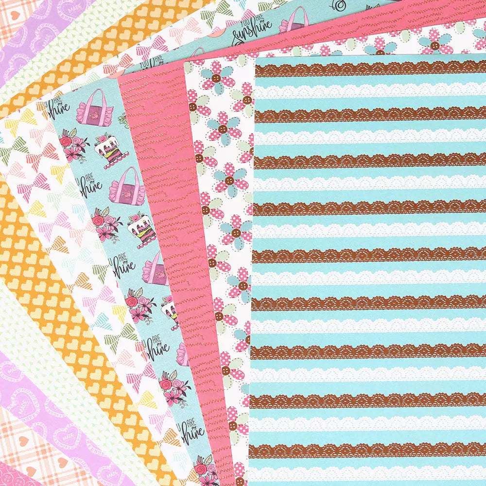 Sweet 12-Inch Scrapbook Album Background Paper Journal Keep Adore
