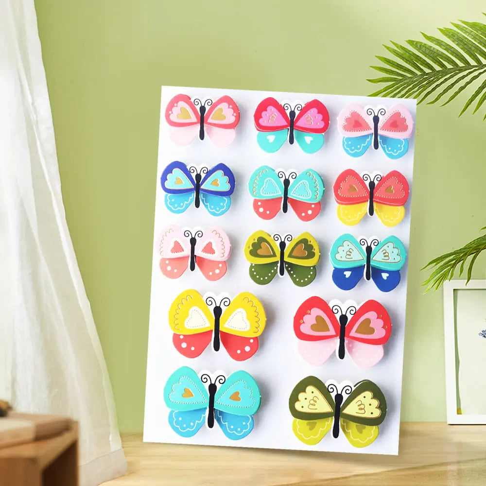 3D Gold Stamping Butterfly Stickers Scrapbook Journal Collage Album Keep Adore