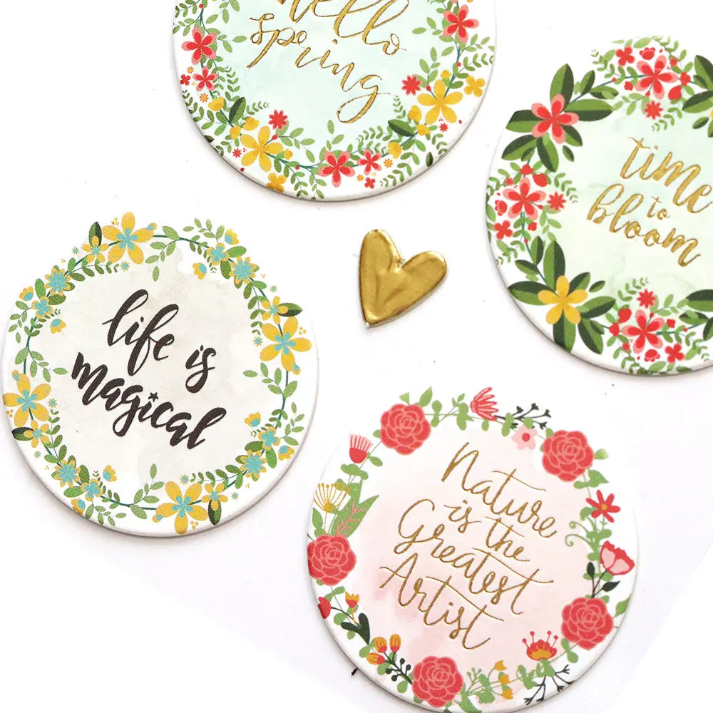 Nature Gold Stamping Hardboard Stickers Album Journal 2PCs Keep Adore