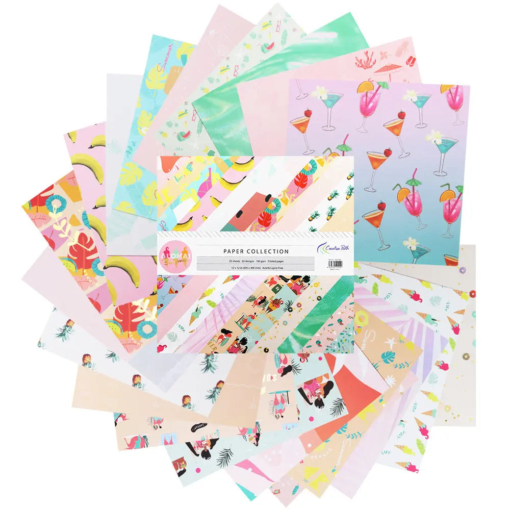 12-Inch Scrapbook Album Background Paper Small Journal Keep Adore