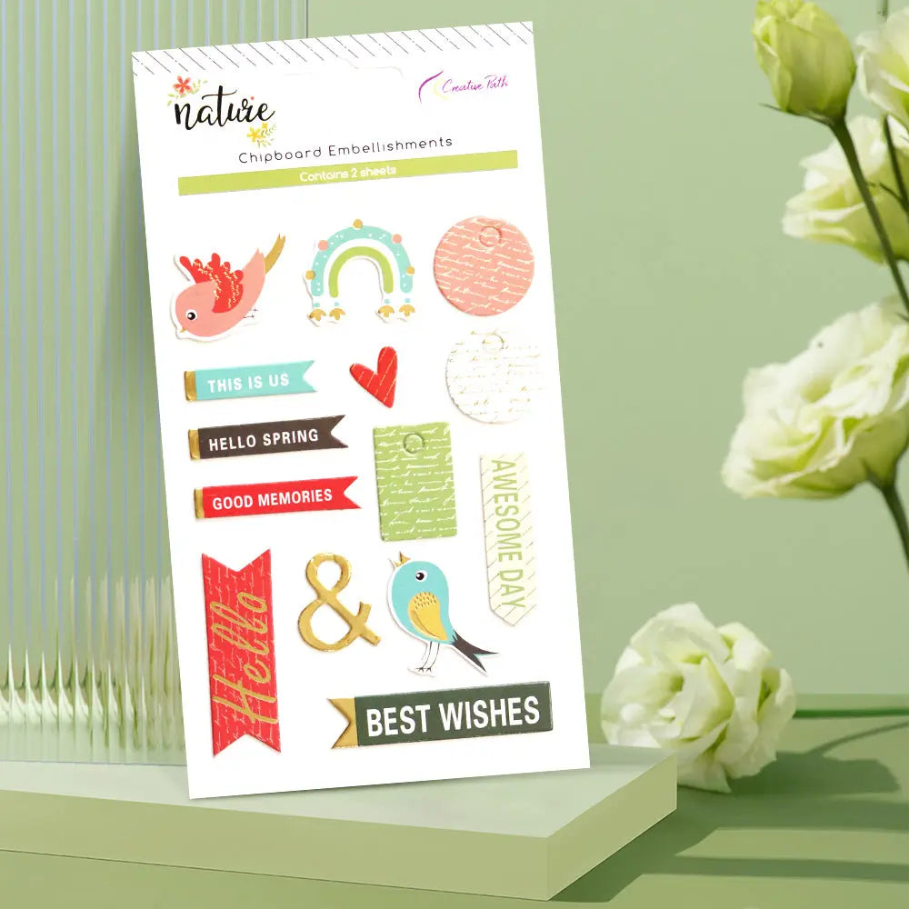 Nature Gold Stamping Hardboard Stickers Album Journal 2PCs Keep Adore