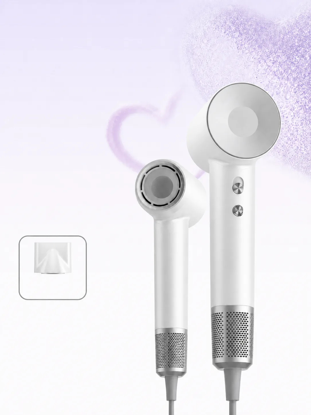 SHYN High-Speed Negative Ion Hair Dryer - Minimal White