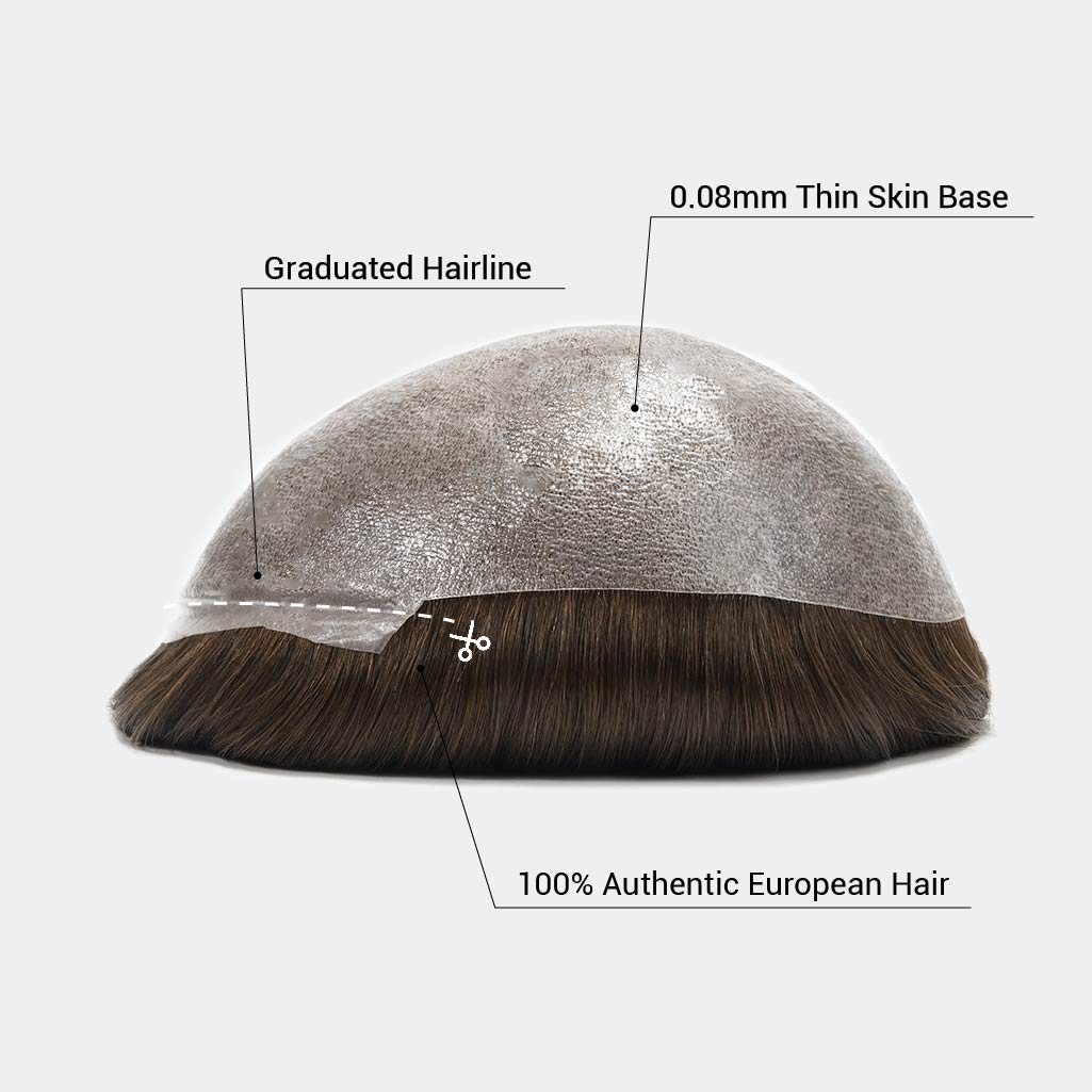 AvenHair Injected Thin Skin Hair System with European Virgin Hair