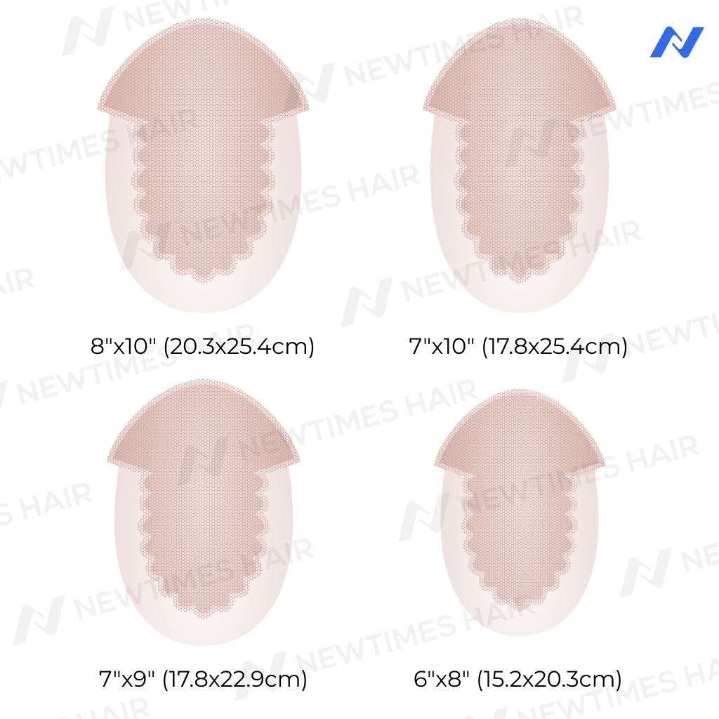 AvenHair Medium Density French Lace Hair System with PU Sides and Back