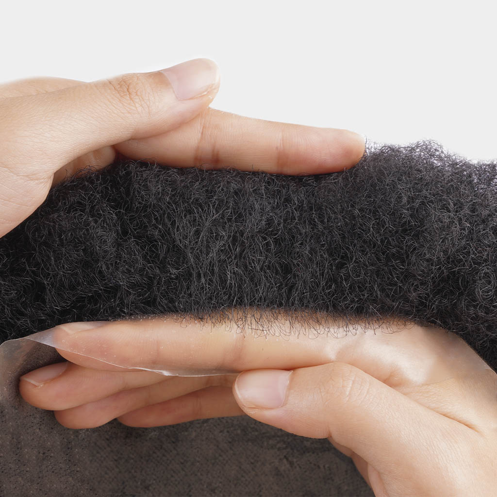 AvenHair Afro Hair System for Men with 0.08mm Skin Base