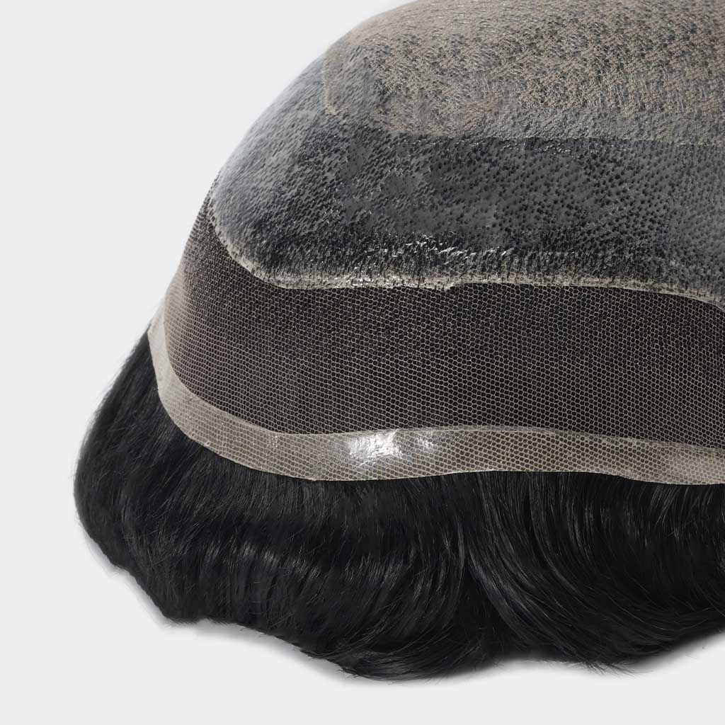 AvenHair Injected Skin Hair System with Diamond Net and Lace Front