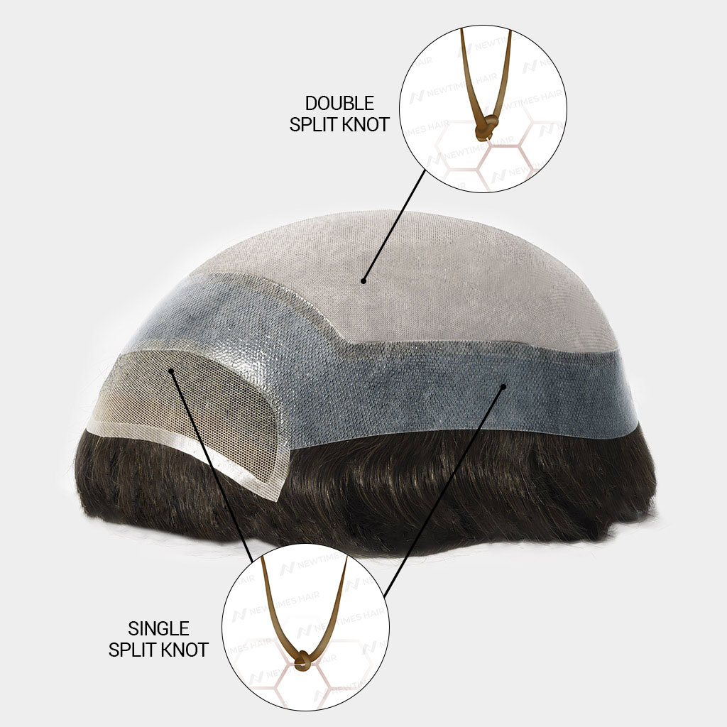 AvenHair Fine Mono Hair System with Clear PU Perimeter and Lace Front
